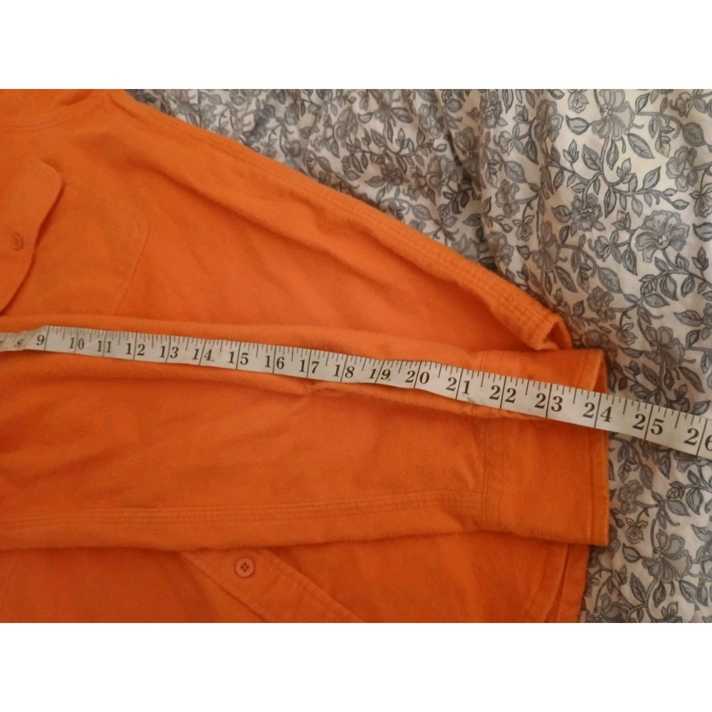 Vtg Carhartt Rugged Outdoor Wear Shirt Men's Med Orange Chamois Flannel Work USA - Picture 7 of 12